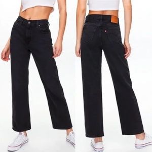 Levi's Premium Loose Straight High Waisted Black Jeans